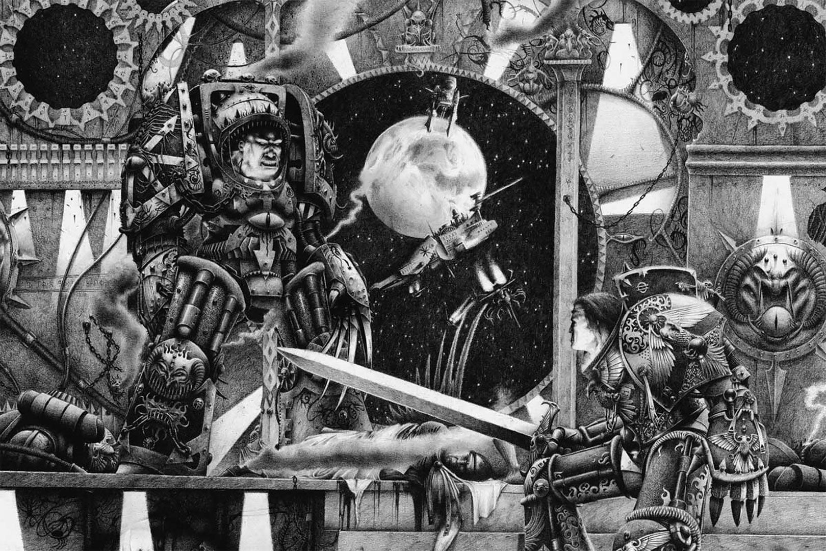 Horus vs the Emperor by Adrian Smith